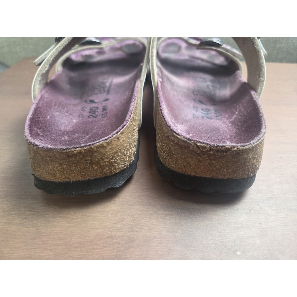 Birkenstock Birkis Size EU 40 (L6 M4) Pink Plaid Double Strap Buckle Sandal - Picture 6 of 8